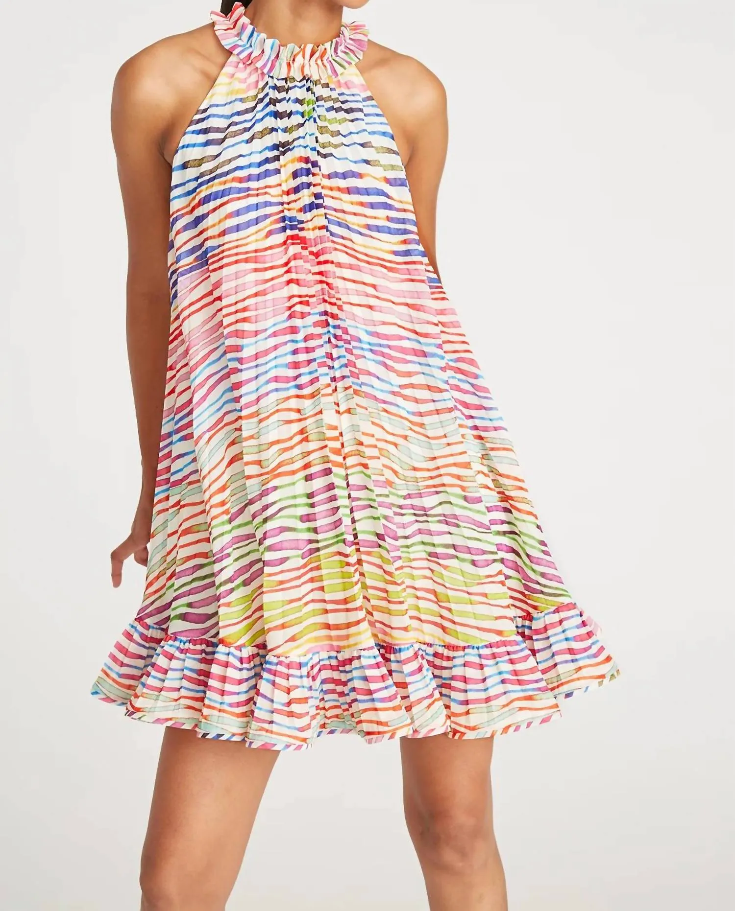 Amur - Estfan Pleated Halter Dress