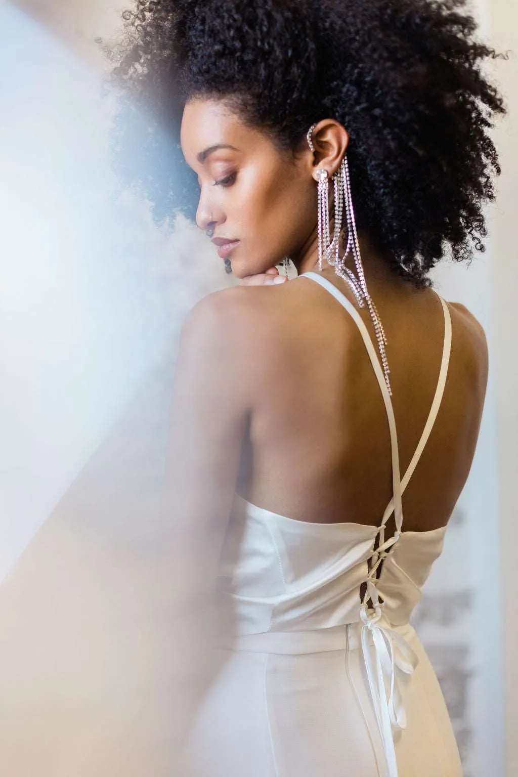 ANGELIKA Chic Satin Bridal Top