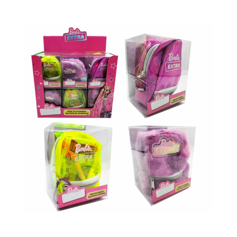 Barbie Extra Pink Shiny Stationery Backpack Surprise