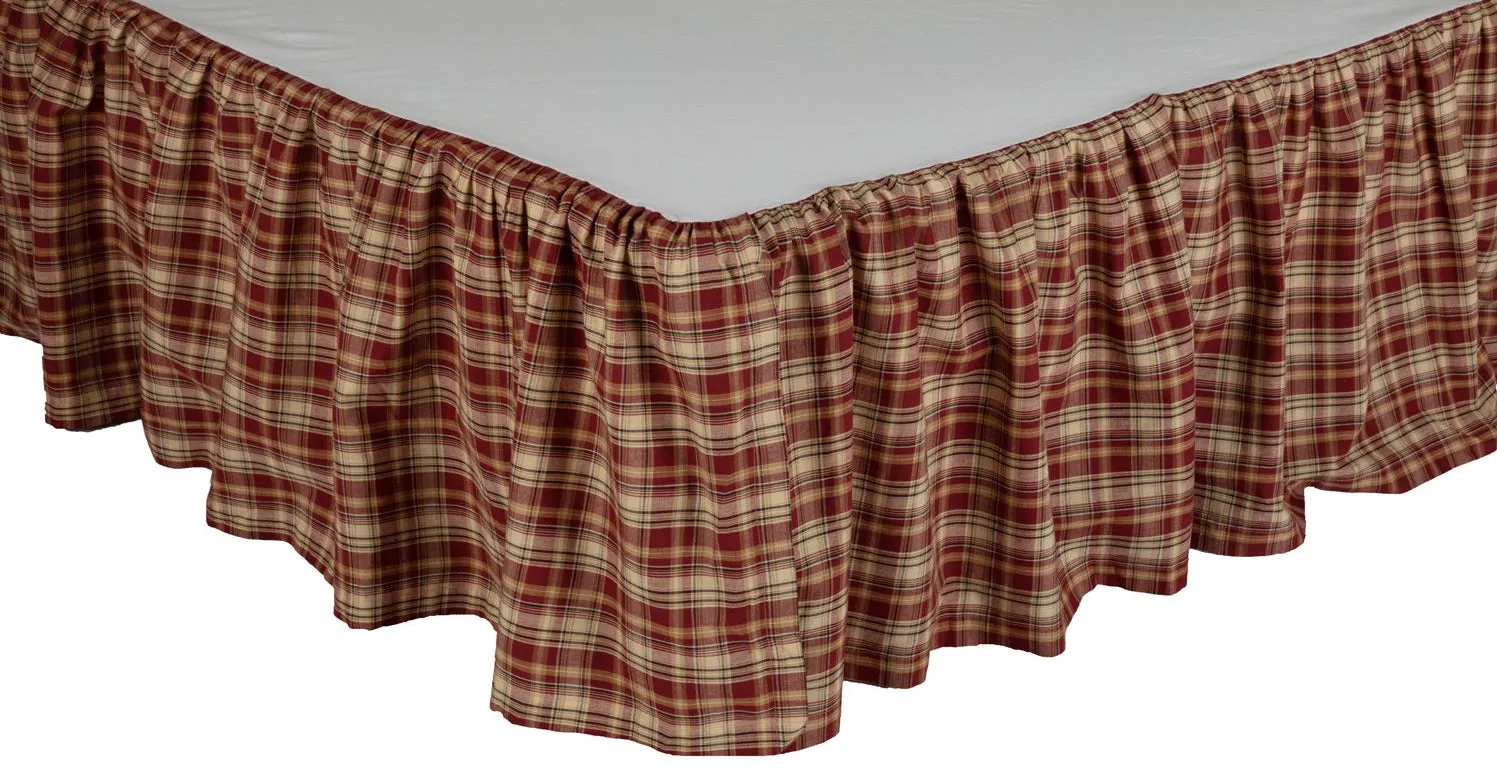 Beckham Plaid Twin Bed Skirt 39x76x16