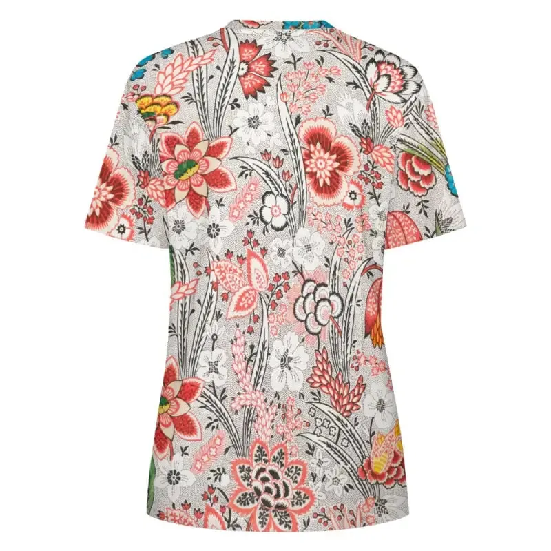 Blossom Into Adventure with Our Cotton Floral Print T-Shirt