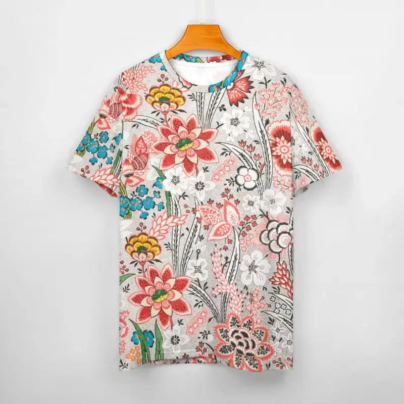 Blossom Into Adventure with Our Cotton Floral Print T-Shirt