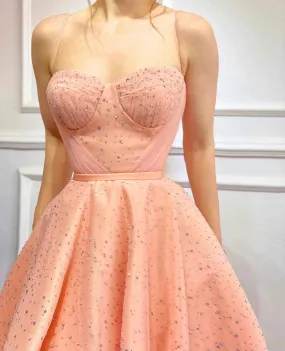 Blush Baby Pink Evening Dress