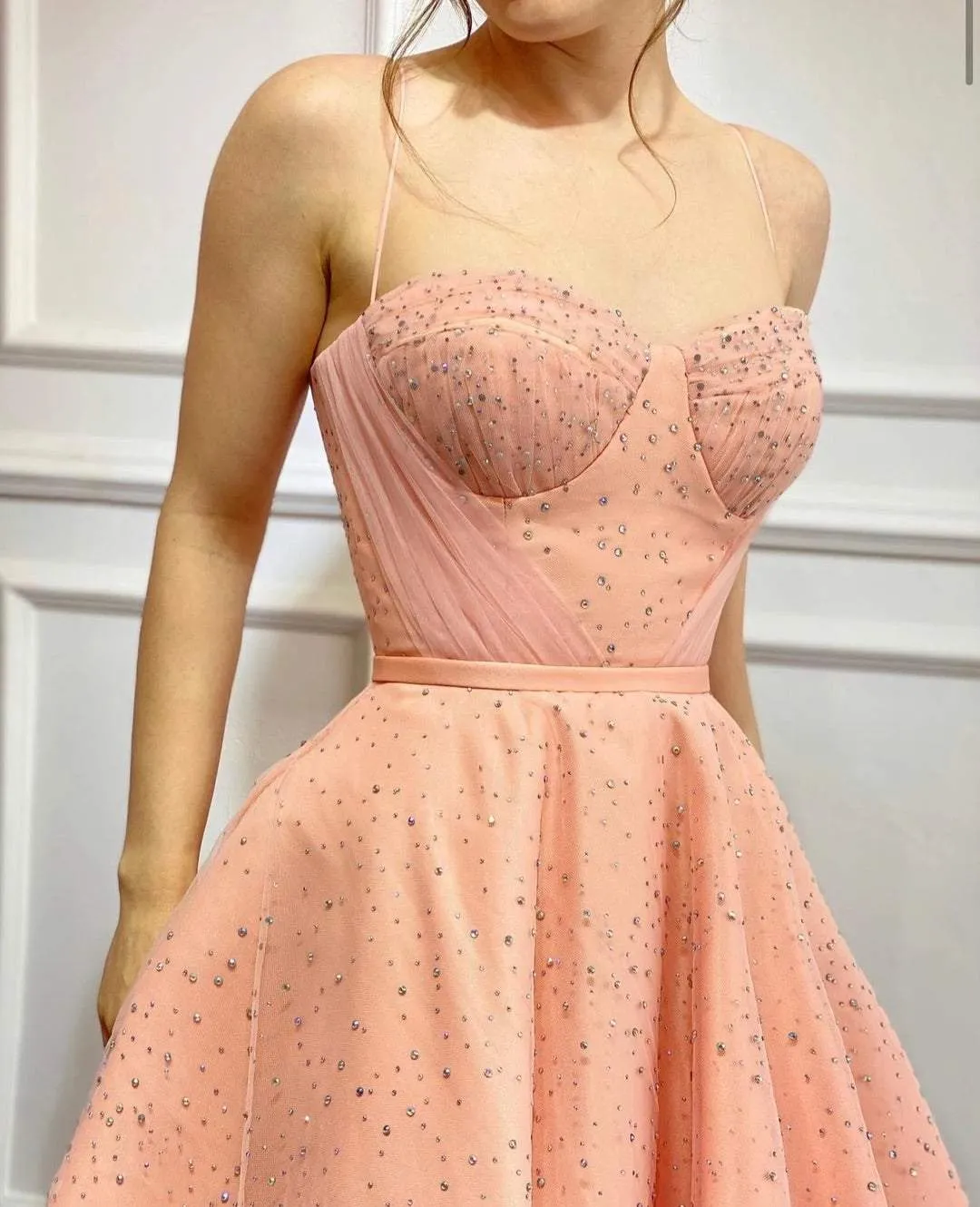 Blush Baby Pink Evening Dress