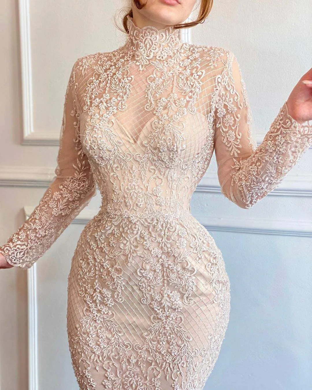 Charming Cream Evening Dress