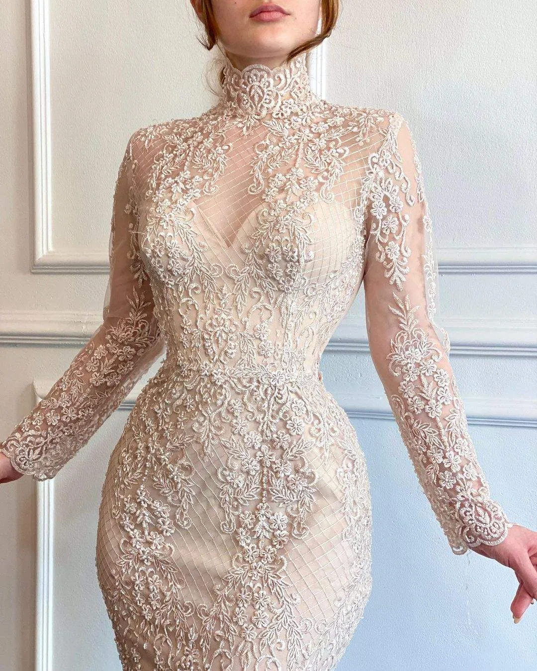 Charming Cream Evening Dress