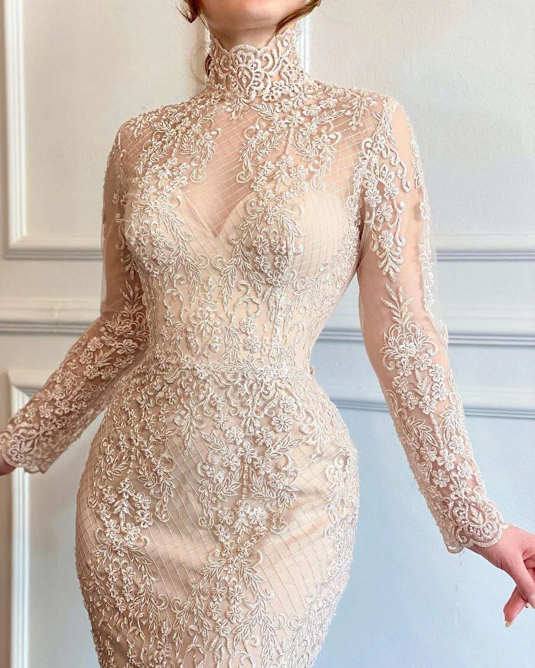 Charming Cream Evening Dress