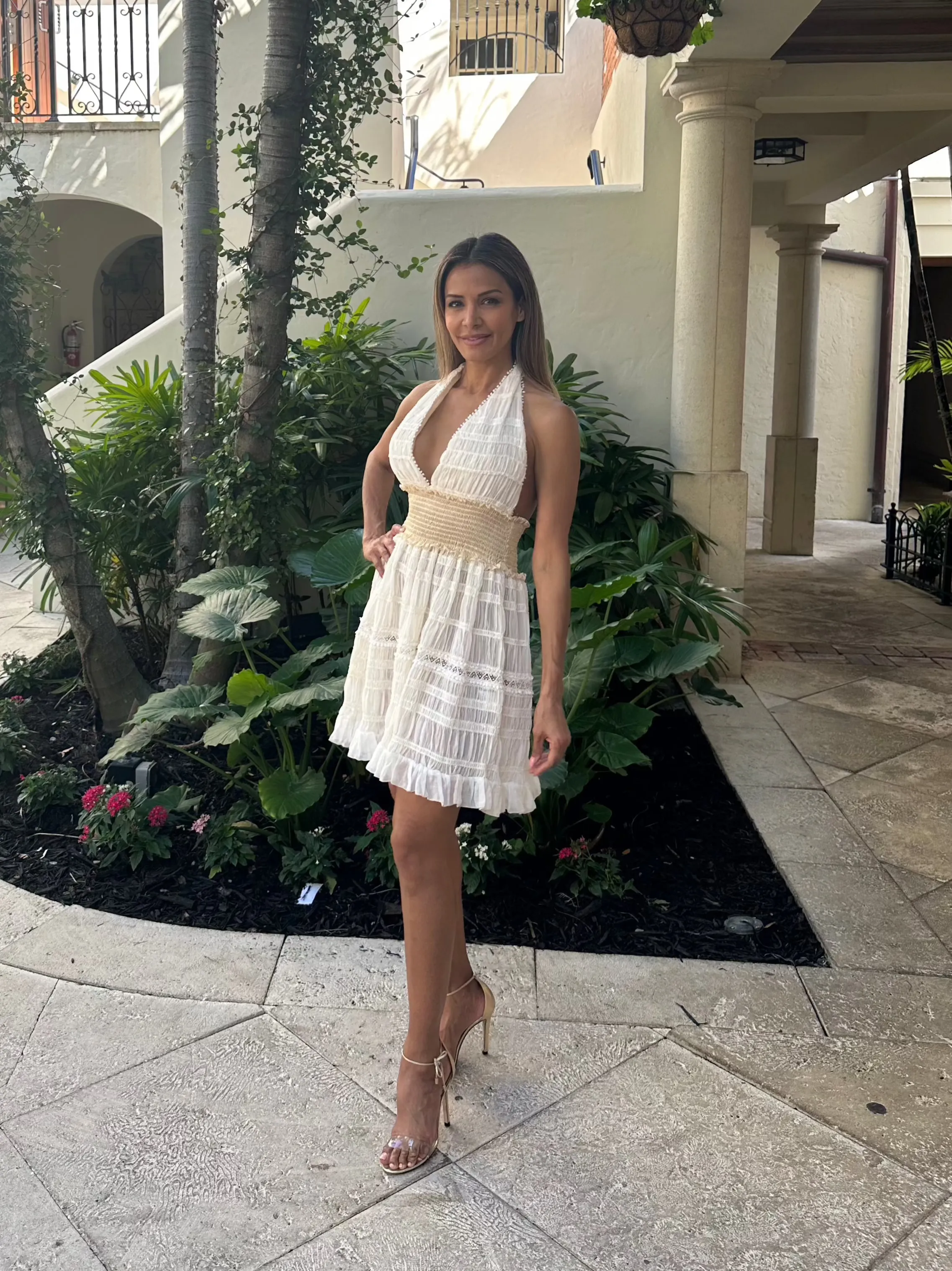 Chio Halter Short Dress