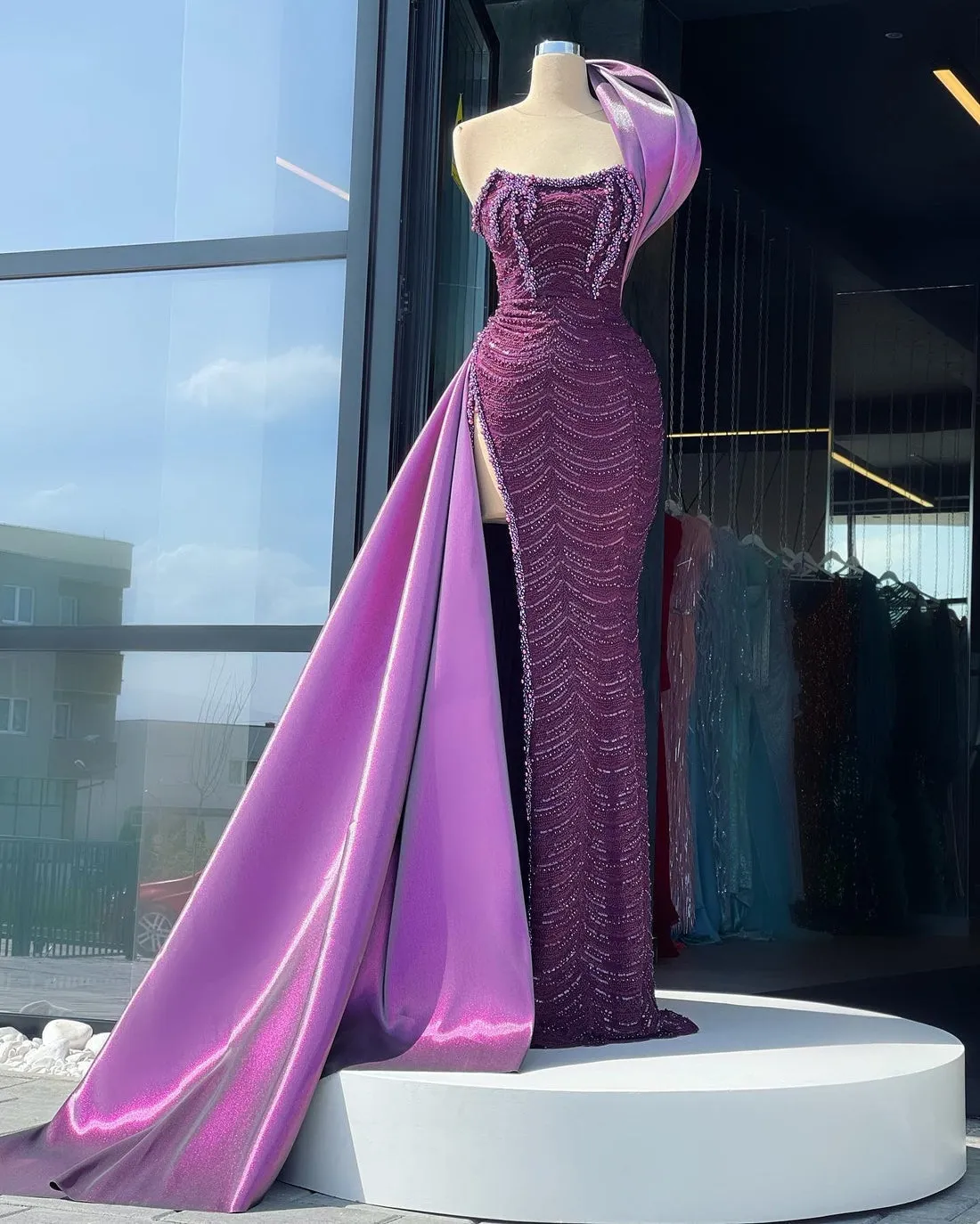 Emblazoned Evening Dress