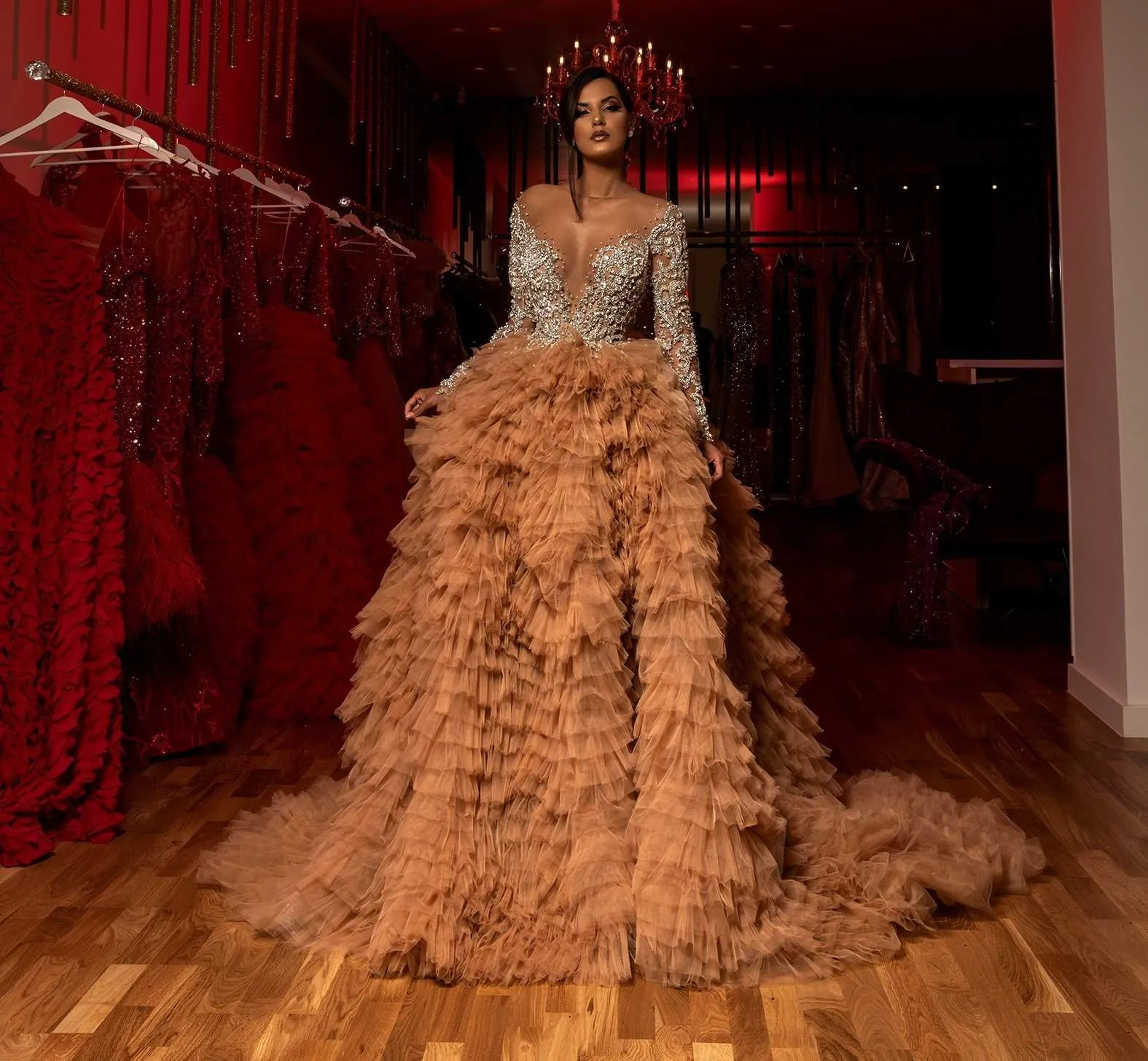 Evening Dress Beige