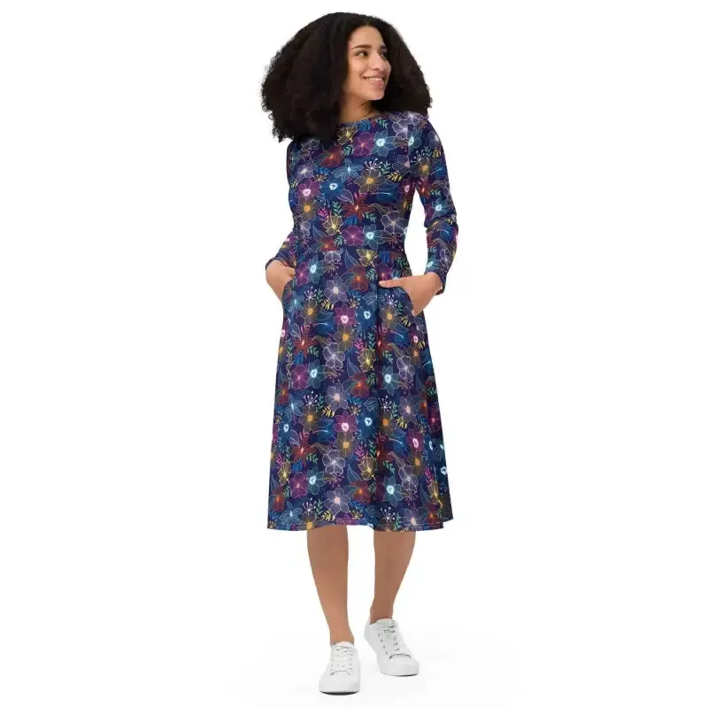 Get Your Groove On in a Flowy Floral Dress with Pockets
