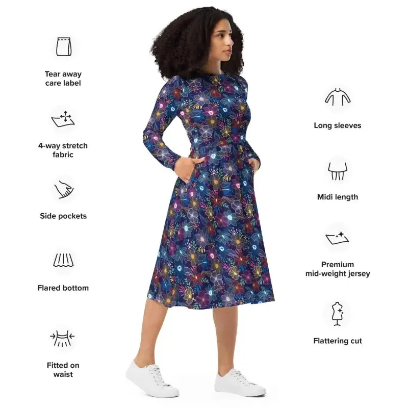 Get Your Groove On in a Flowy Floral Dress with Pockets