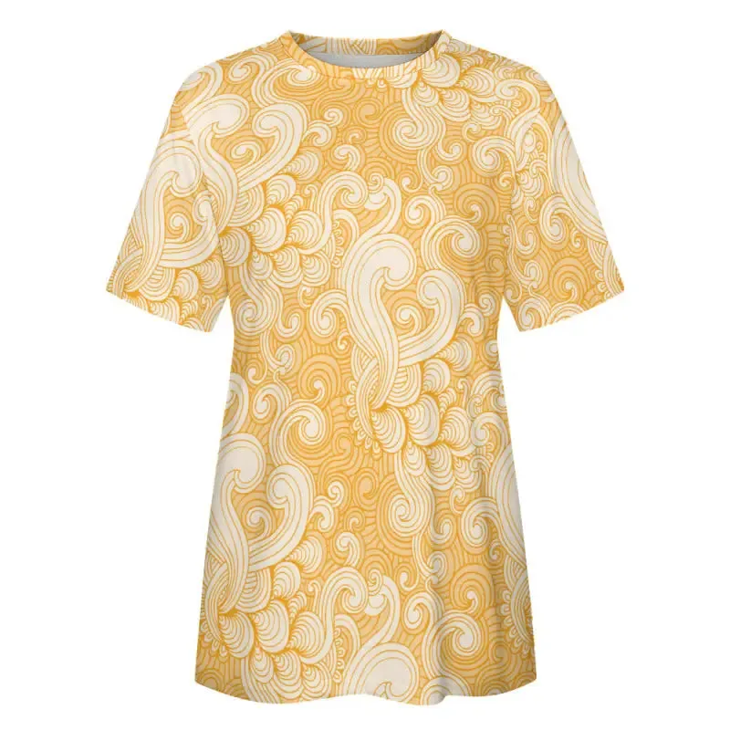 Get Your Sunshine On with This Women’s Yellow Swirl T-Shirt