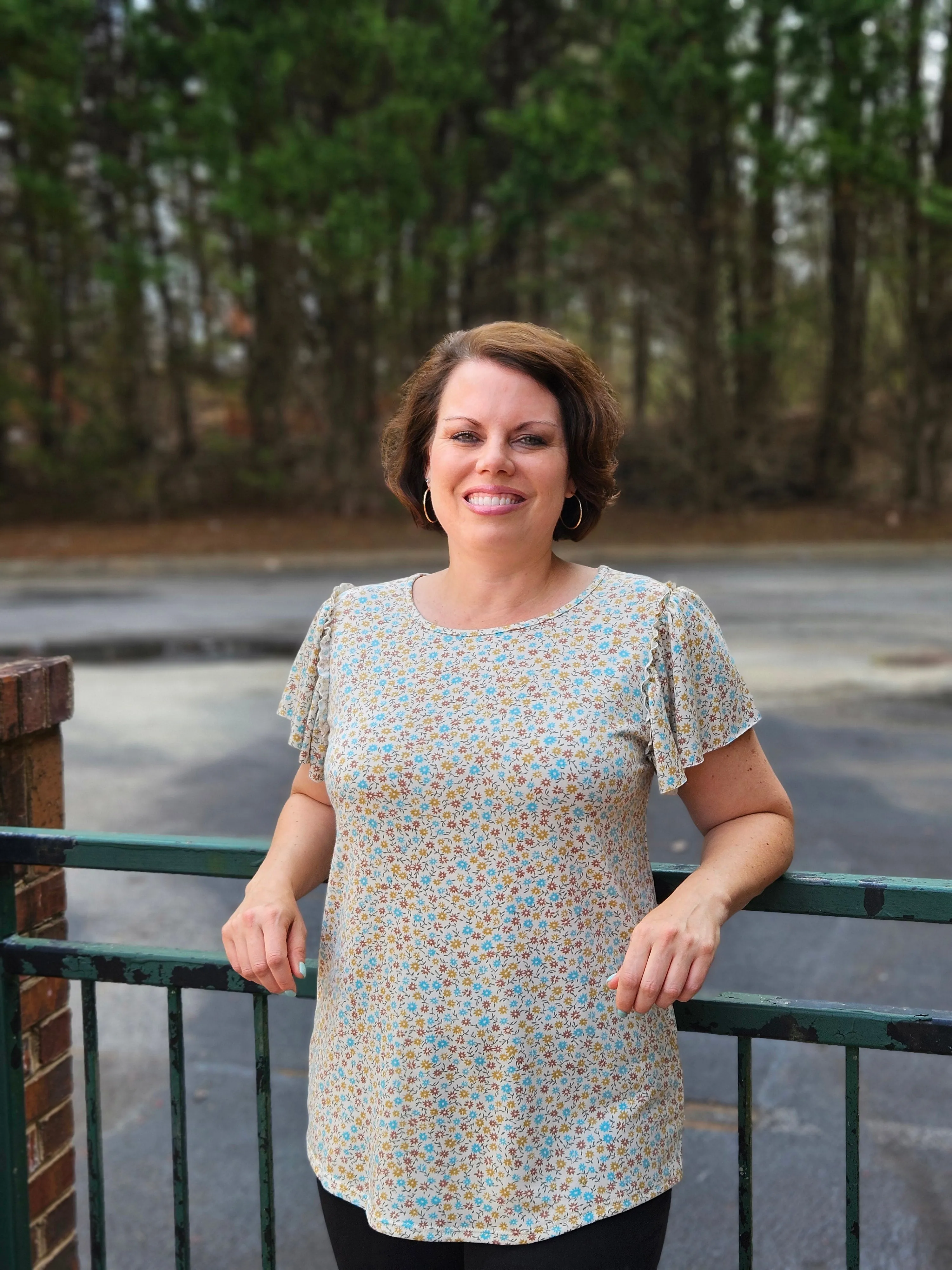 Paisley Floral Top in Sage