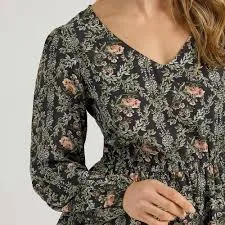Wrangler Womens Retro Vintage Tiered Dress - 112361196